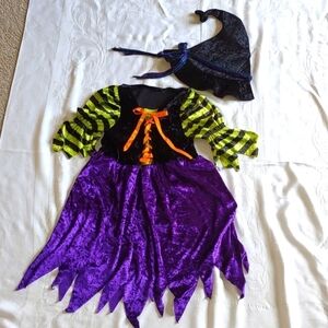 Girls 2 Piece Witch Costume Halloween Dress up